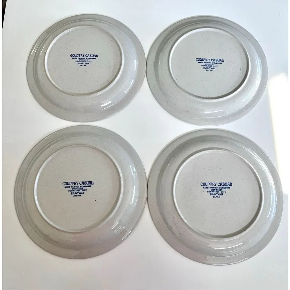 4 Country Casual Stoneware Sunnyvale Chop Plate Round Platter 12
